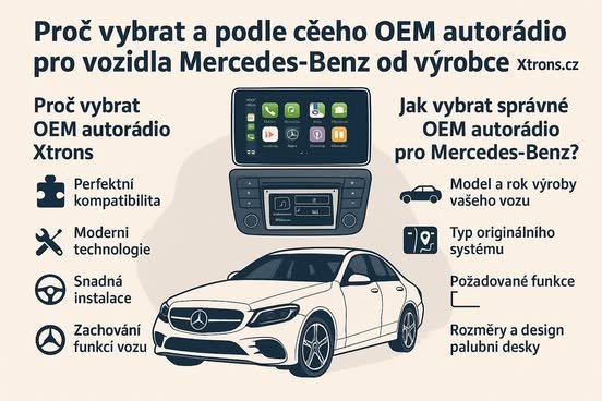 Proč vybrat a podle čeho OEM autorádio pro vozidla Mercedes-Benz od výrobce Xtrons.cz